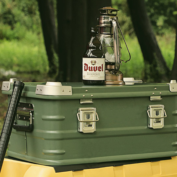 Cajas de almacenamiento de aluminio para acampar al aire libre
