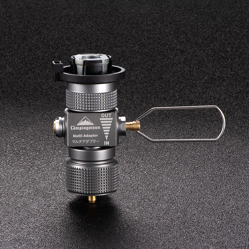 Adaptador de estufa de camping para exteriores con conector dividido | Conector de conversión de horno de tipo dividido