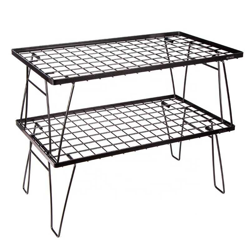 Mesa plegable de rejilla para picnic y acampada