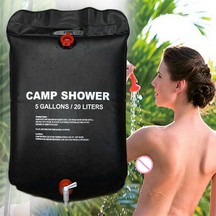 Bolsa de ducha portátil con energía solar de 20 l/25 l