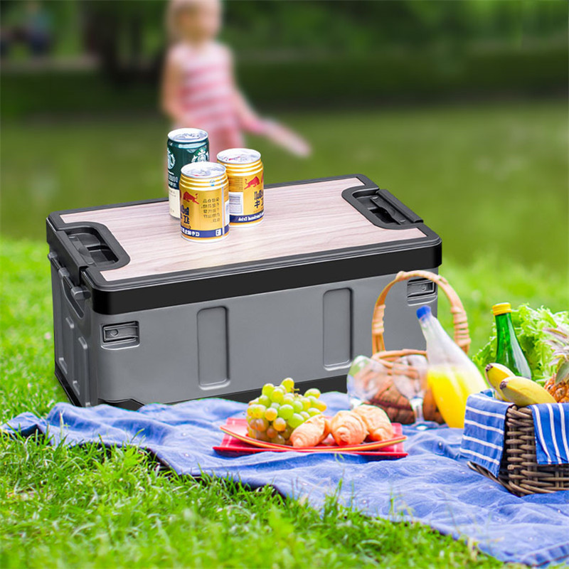 Caja de almacenamiento plegable portátil multifuncional para exteriores