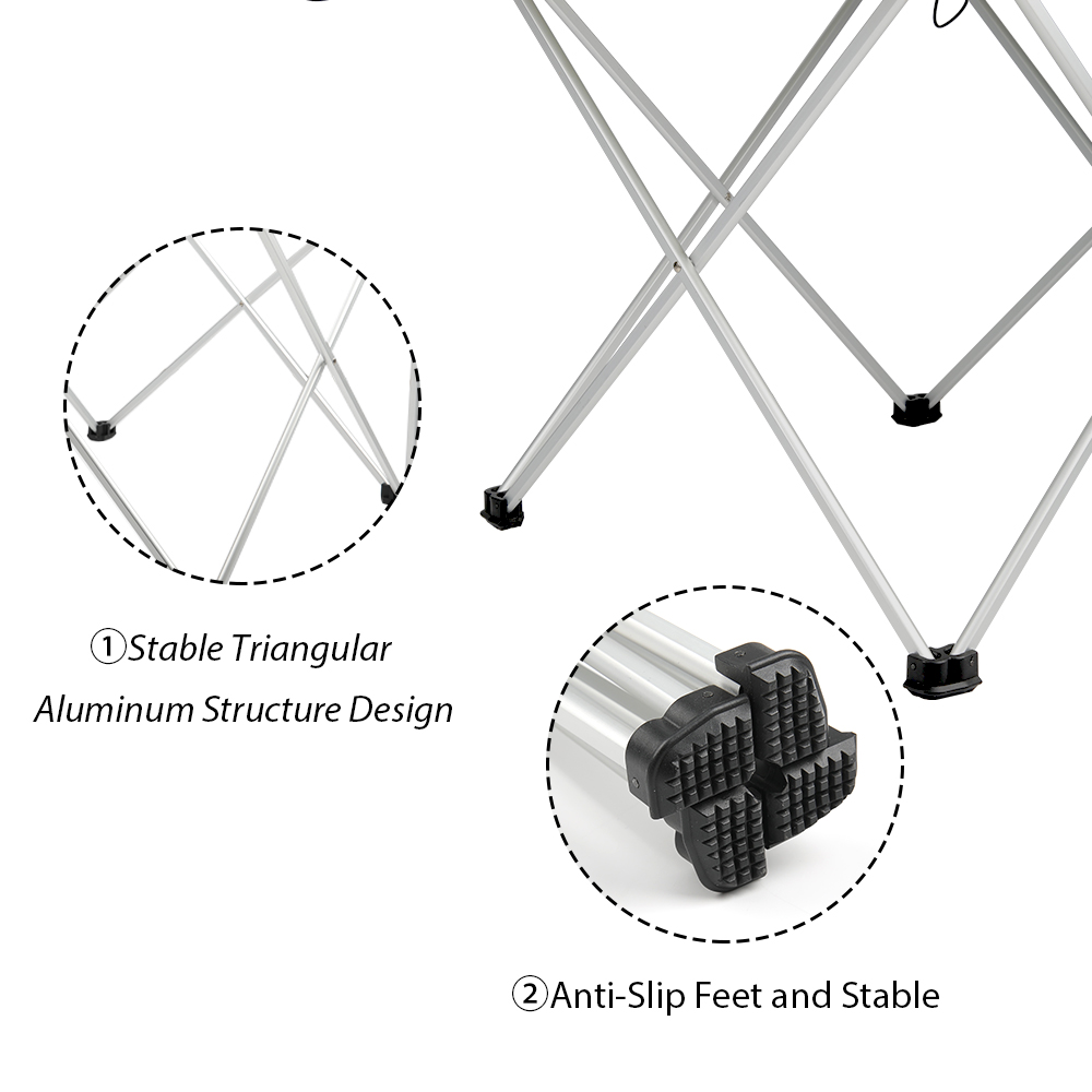 Mesa de camping plegable de aluminio para cocinar y hacer picnic