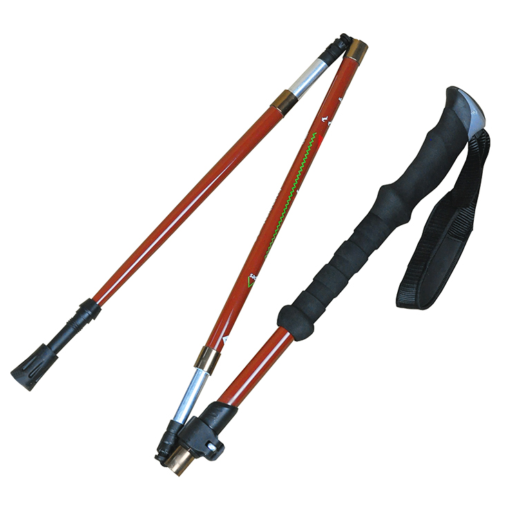 Bastón de trekking portátil de carbono personalizado para senderismo y caminatas