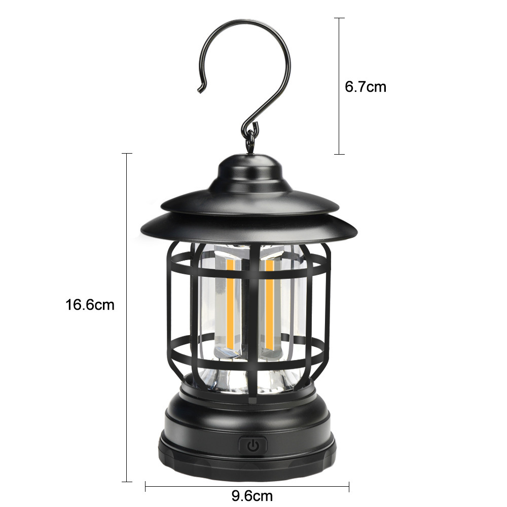 Lámpara de camping LED antigua
