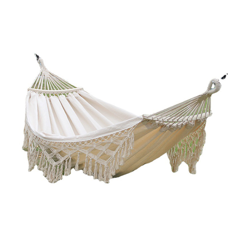 Hamacas con flecos para interior y exterior Hamacas para acampar con borlas