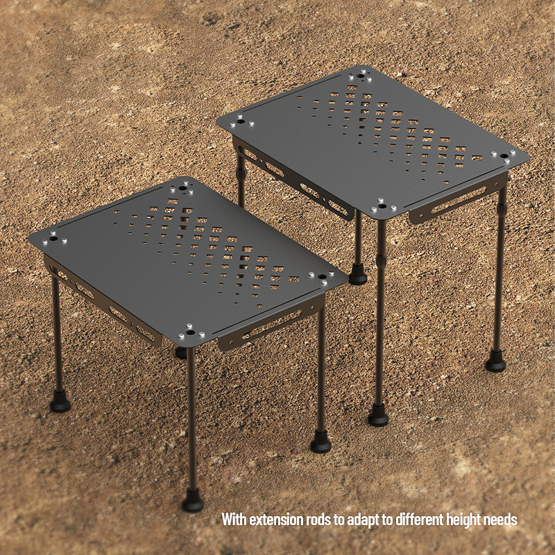 Mesa de picnic plegable para acampar al aire libre con orificio para colgar en el lateral