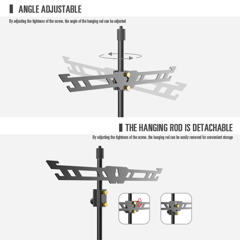Estante de escritorio plegable para acampar al aire libre, para picnic, con colgadores y almacenamiento
