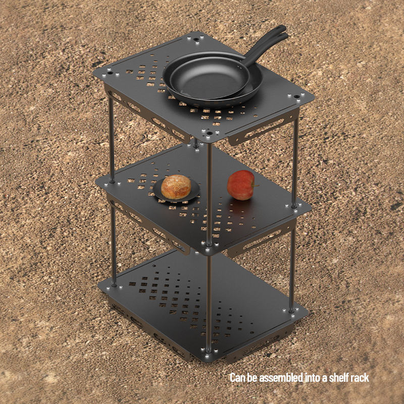 Mesa de picnic plegable para acampar al aire libre con orificio para colgar en el lateral