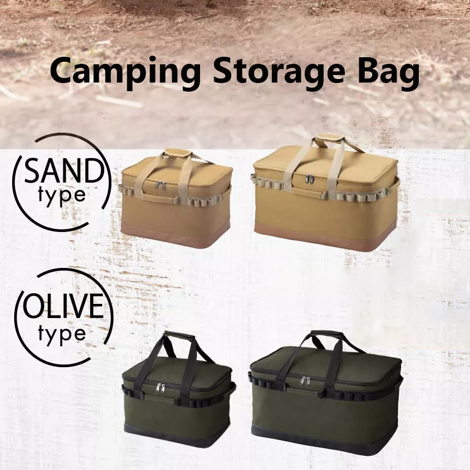 Bolsa de almacenamiento plegable impermeable para acampar, kit de equipo de cocina para picnic