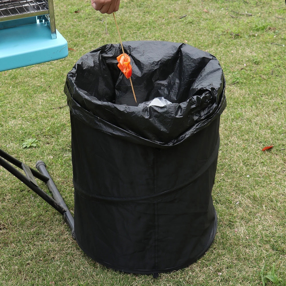 Bote de basura portátil de 63 l para actividades al aire libre, caminatas, campamentos y barbacoas