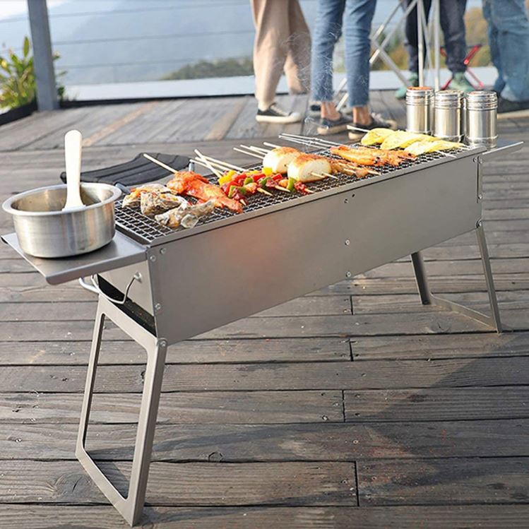 Parrilla de carbón para acampar, picnic, fiestas en el jardín y patio trasero