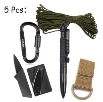 Kit de supervivencia de emergencia de bolsillo para acampar al aire libre