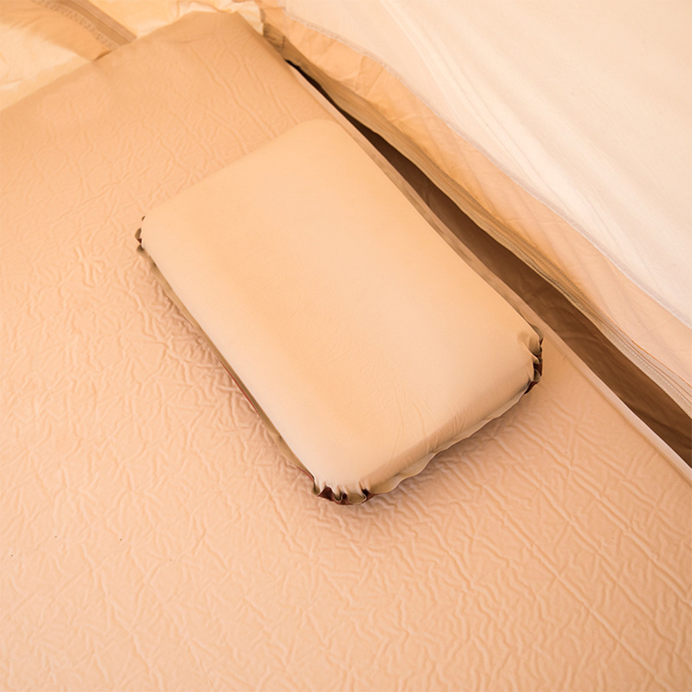 Almohada de espuma viscoelástica autoinflable y plegable para exteriores