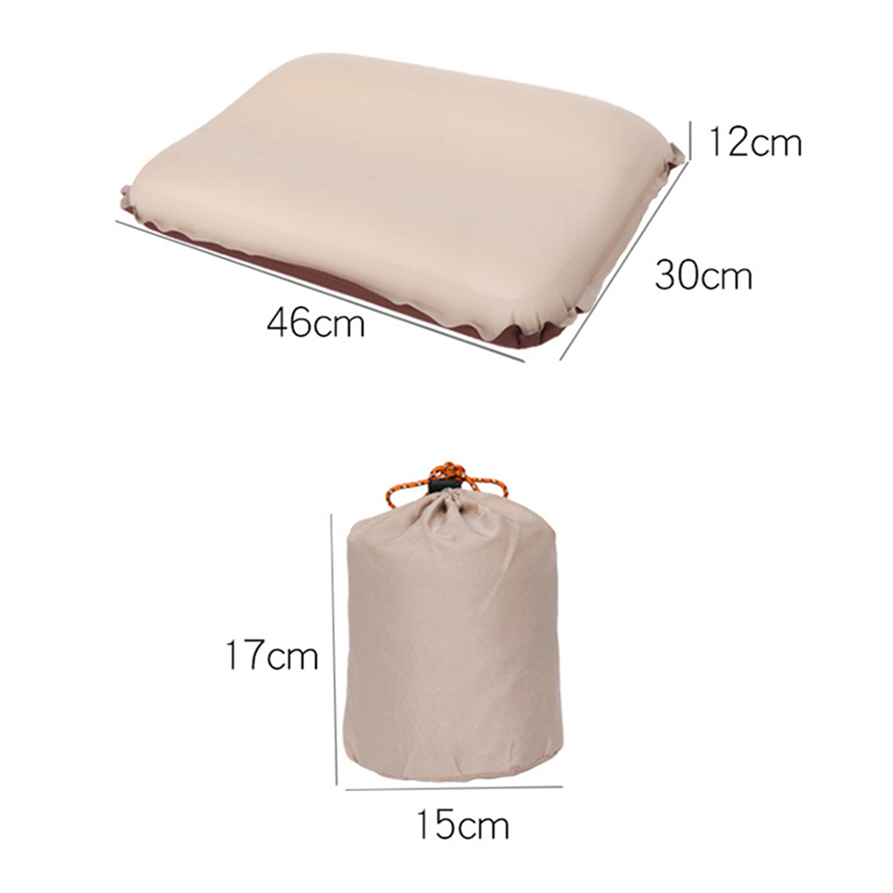 Almohada de espuma viscoelástica autoinflable y plegable para exteriores