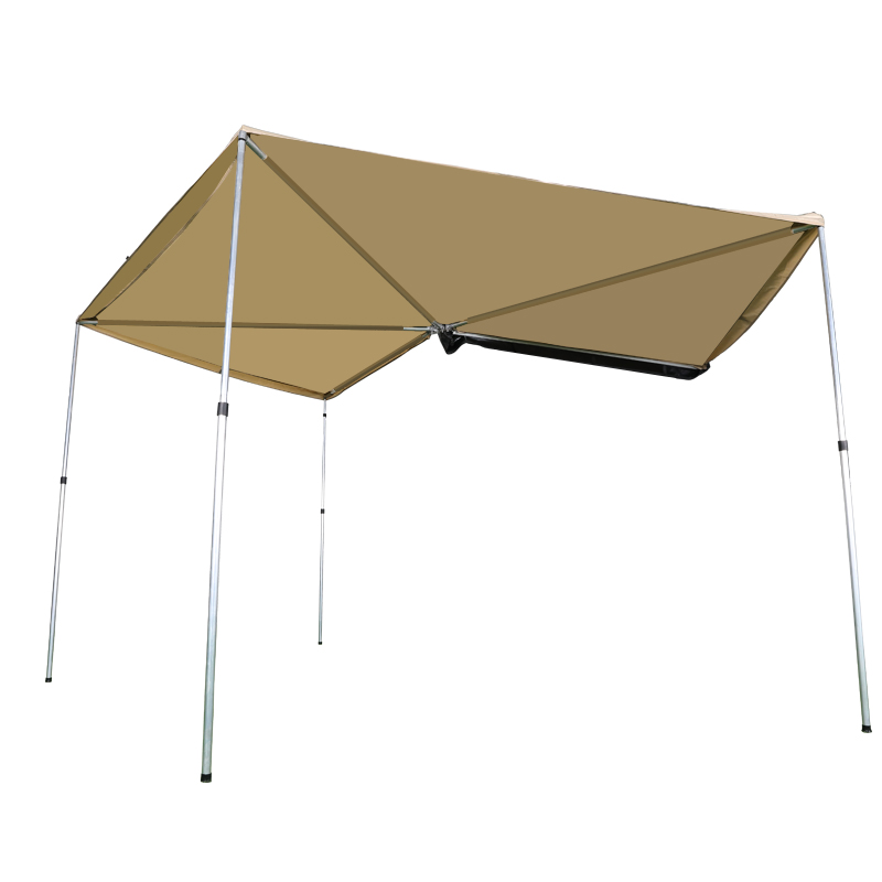 Tienda de campaña para techo de automóvil y refugio solar en forma de abanico para acampar al aire libre