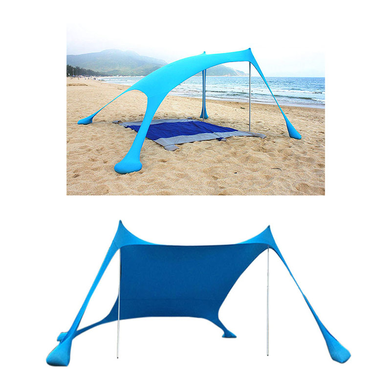 Tienda de campaña para uso al aire libre, refugio para el sol, tienda de playa con saco de arena