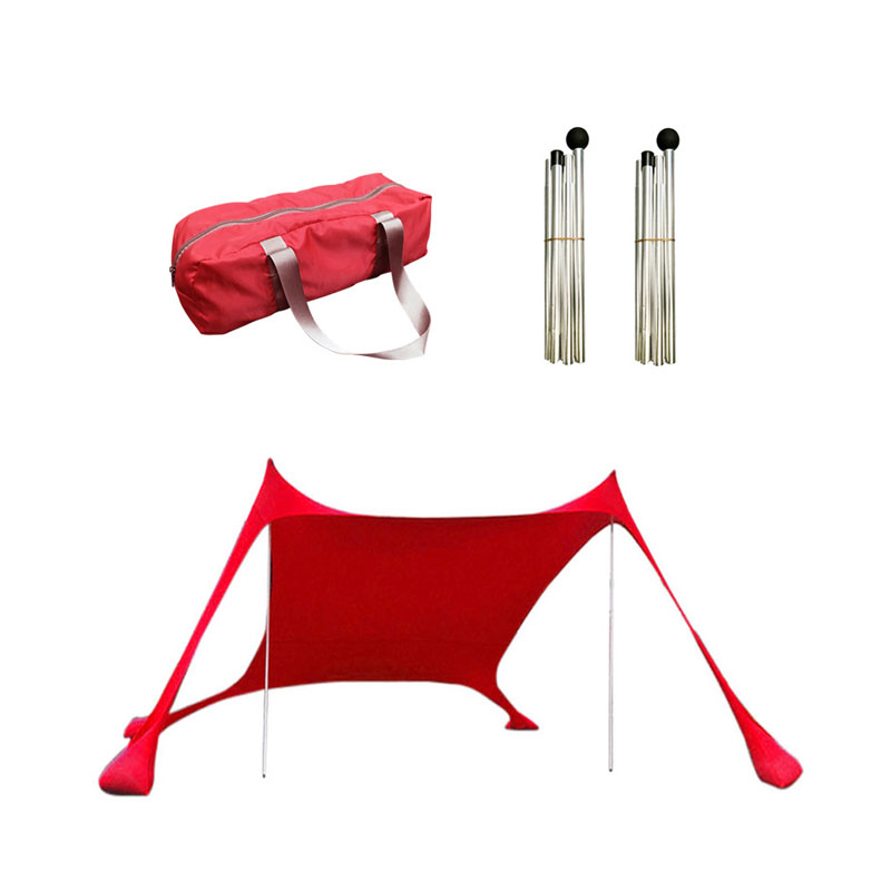 Tienda de campaña para uso al aire libre, refugio para el sol, tienda de playa con saco de arena