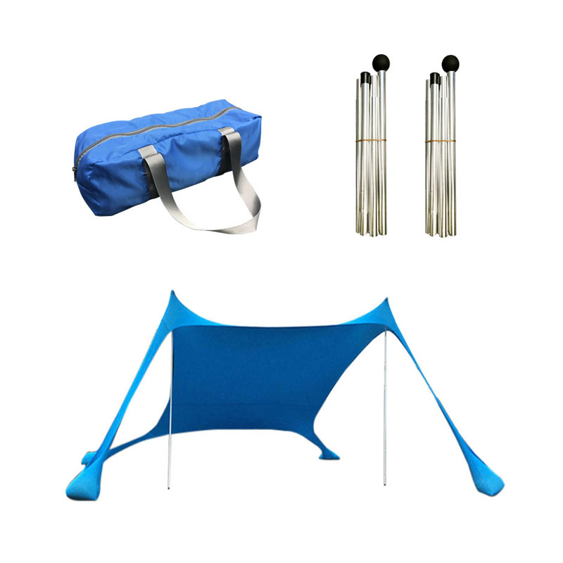 Tienda de campaña para uso al aire libre, refugio para el sol, tienda de playa con saco de arena
