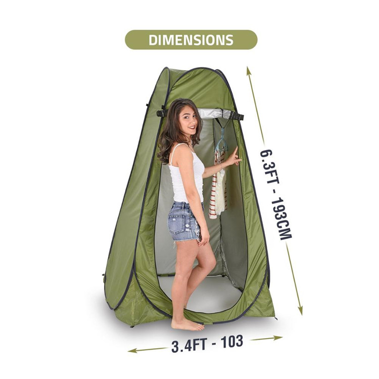 Tienda de campaña con ducha emergente: inodoro de apertura rápida para exteriores