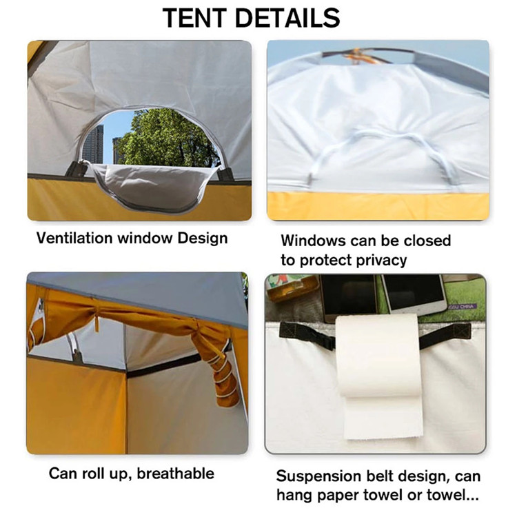 Tienda de campaña con ducha al aire libre - Inodoro portátil para acampar