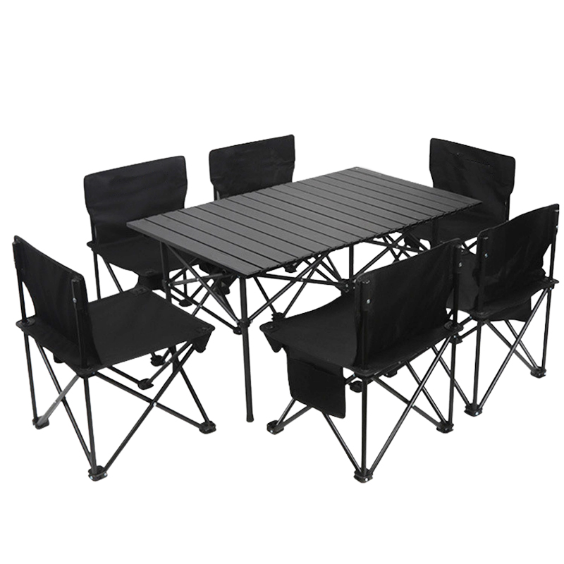 Juego de mesa y sillas de picnic para barbacoa plegables para exteriores