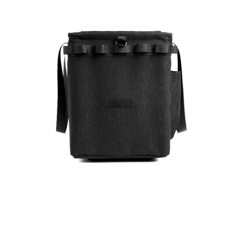 Bolsa organizadora de herramientas para acampar al aire libre de color negro