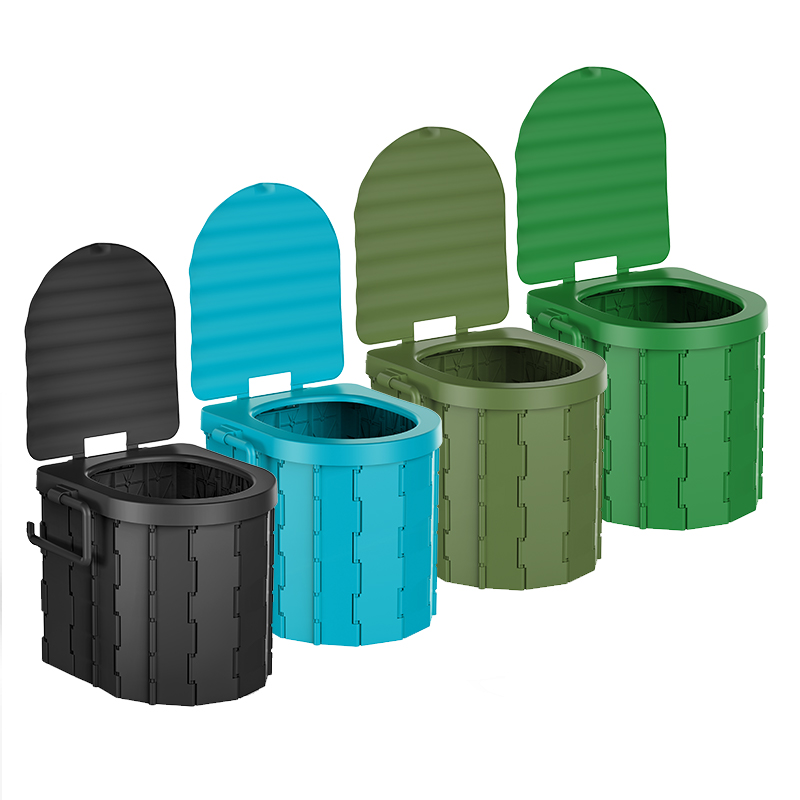 Inodoro portátil plegable para acampar al aire libre, orinal para viajes en automóvil