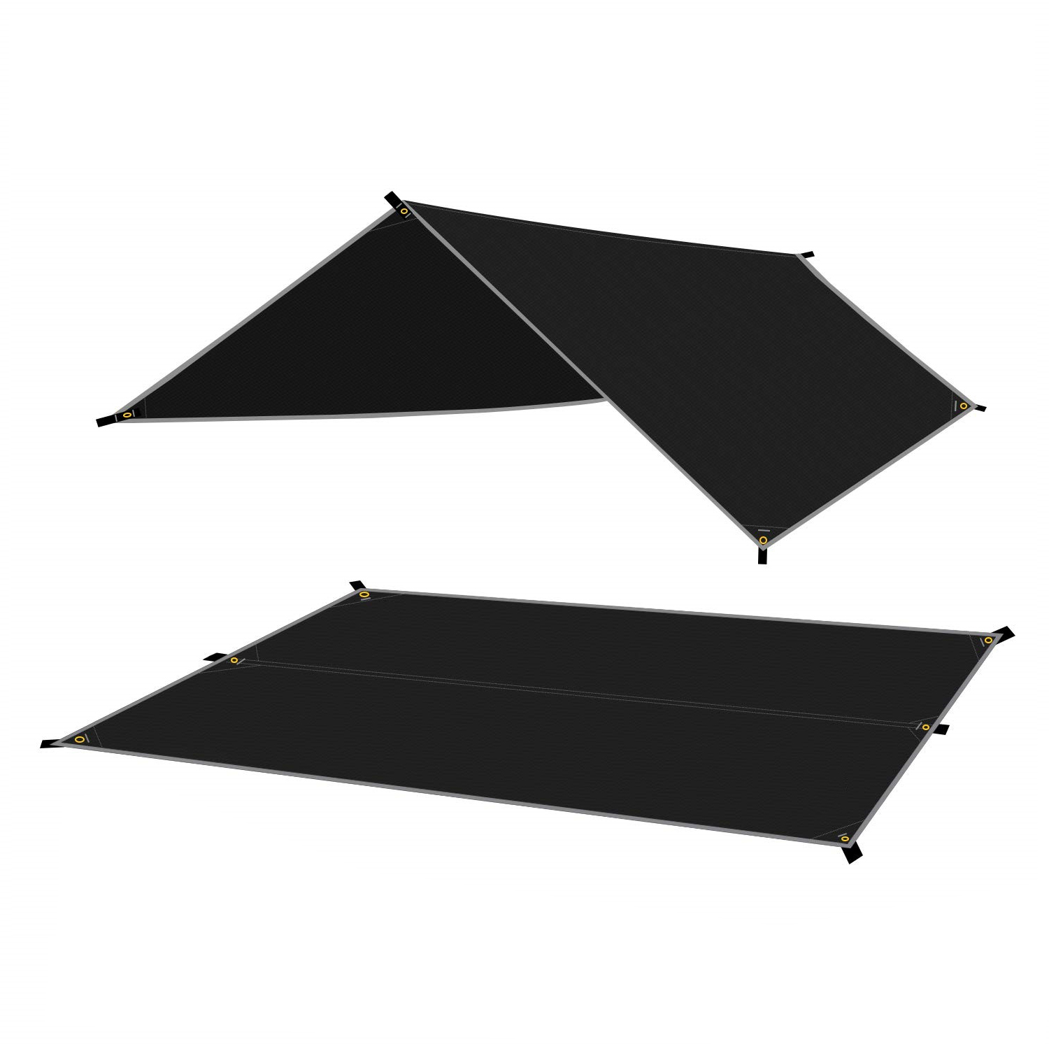 Refugio impermeable para acampar contra la lluvia y tapete para picnic de color negro