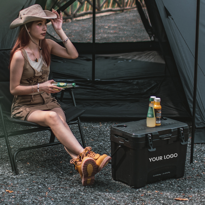 Cubo enfriador de hielo para acampar al aire libre de 26 l