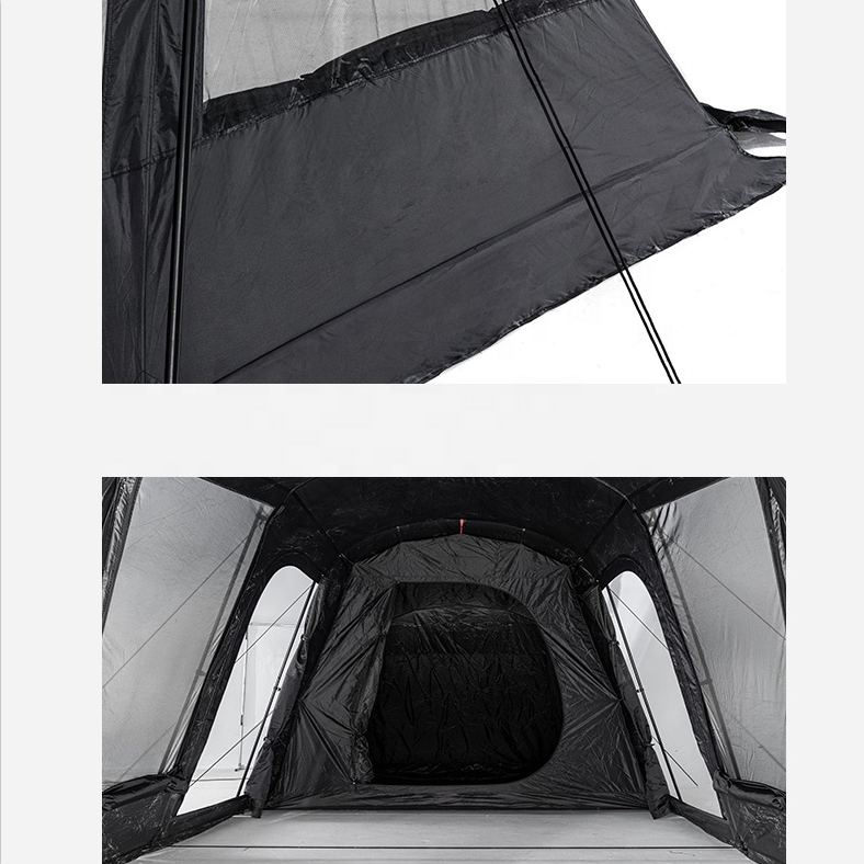 Tienda de campaña tipo túnel para acampar al aire libre con faldón para nieve