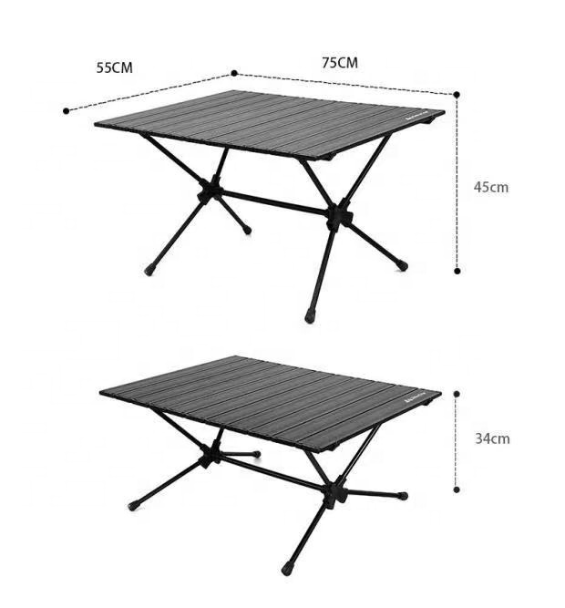 Mesas plegables para acampar de aluminio al aire libre con logotipo personalizado