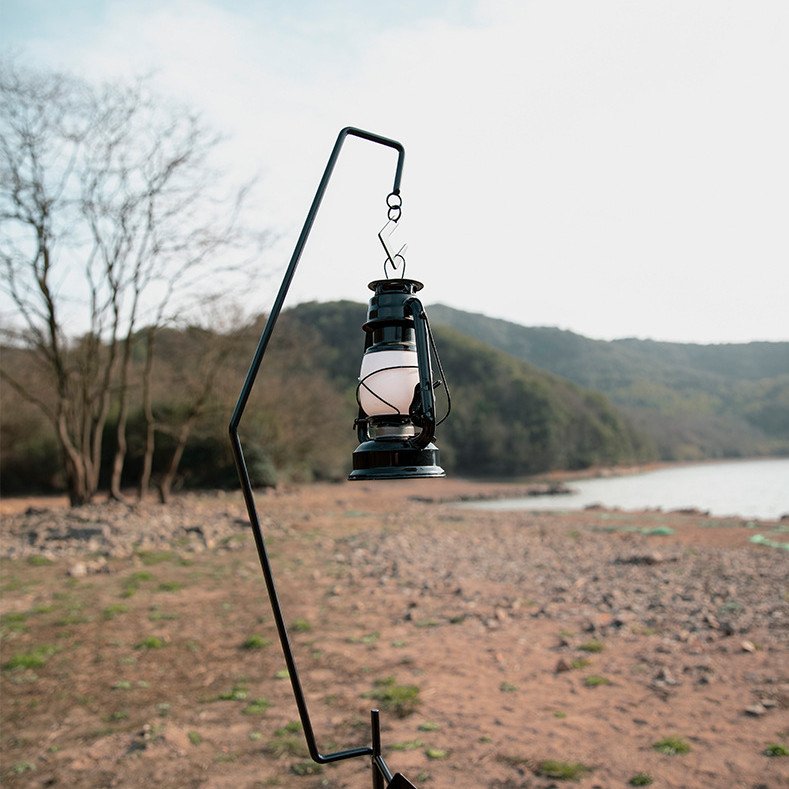 Soporte de luz de camping plegable de aluminio para exteriores