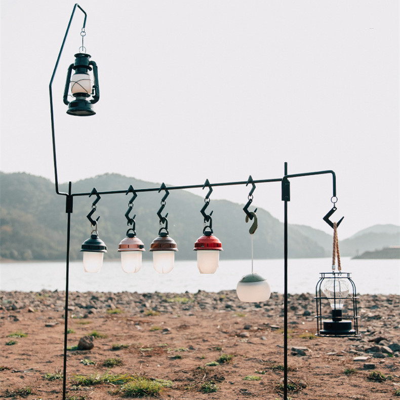 Soporte de luz de camping plegable de aluminio para exteriores
