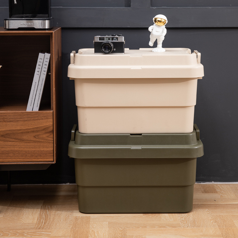 Caja de almacenamiento de plástico de gran volumen para camping y maletero de coche
