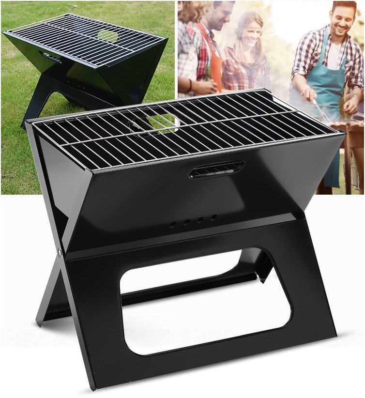 Parrilla de carbón plegable de acero inoxidable estilo portátil