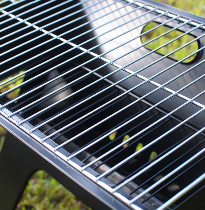 Parrilla de carbón plegable de acero inoxidable estilo portátil
