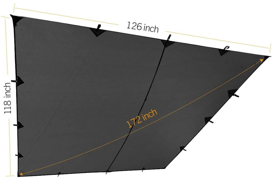 Tienda de campaña multifuncional impermeable con toldo y parasol