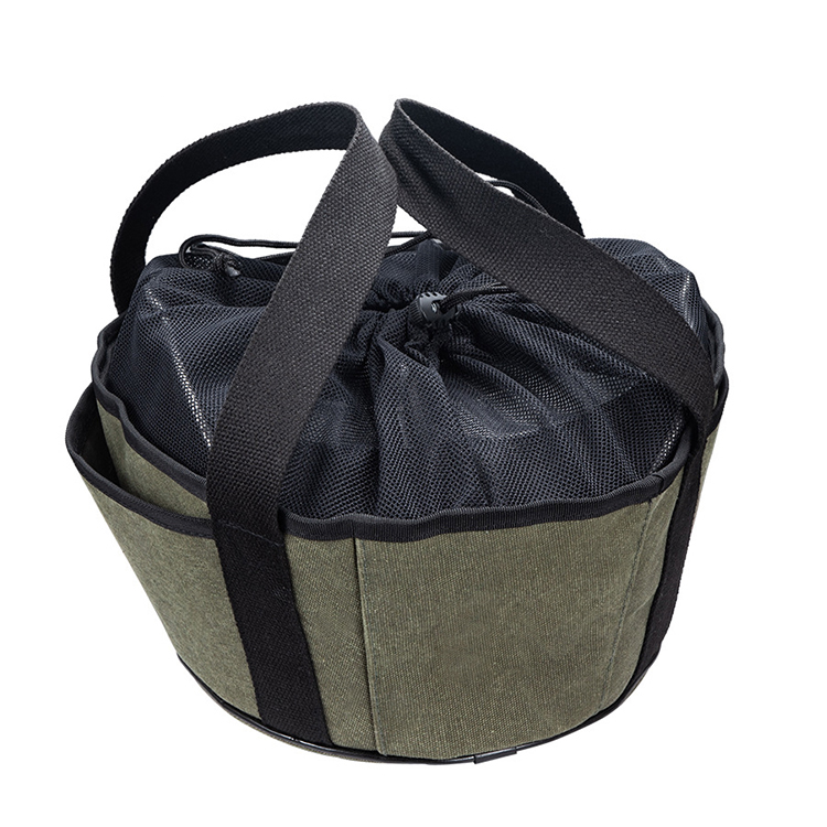 Funda de lona para horno holandés con bolsillos laterales
