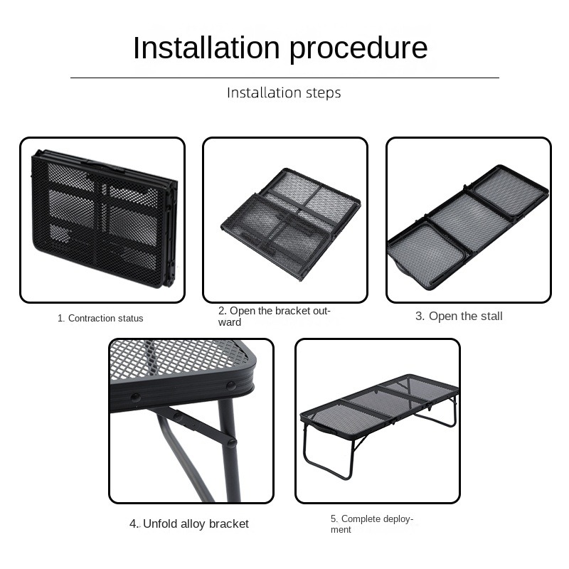 Mesa plegable portátil para acampar