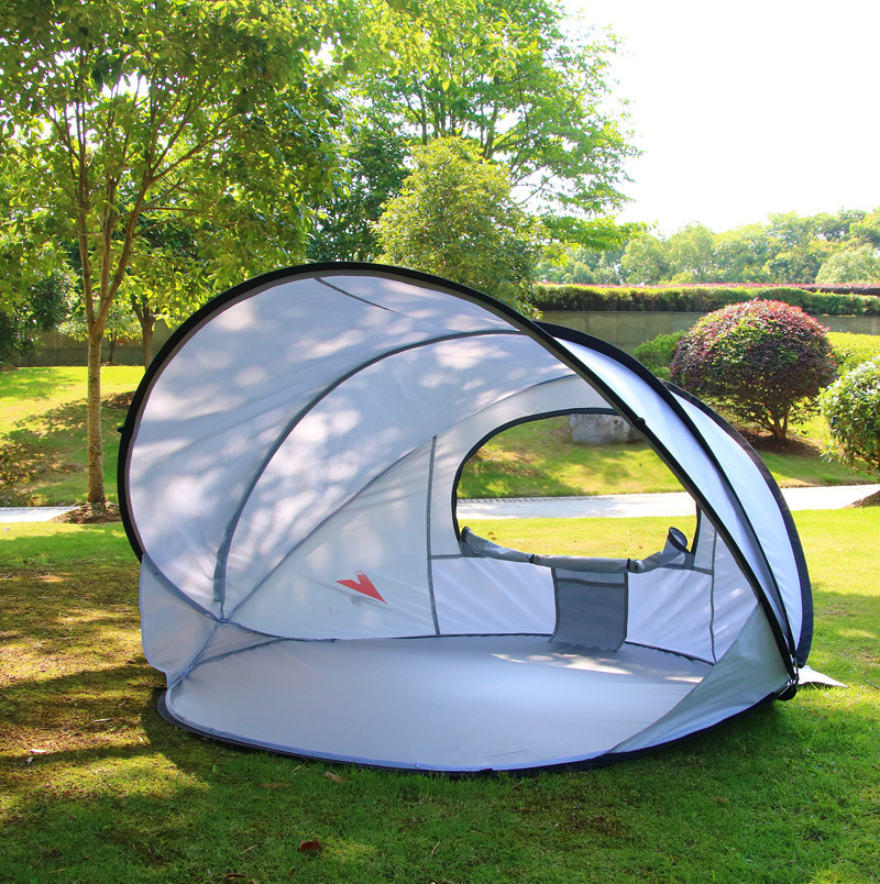 Tienda de campaña automática para playa con protección solar UPF 50+: refugio solar portátil emergente