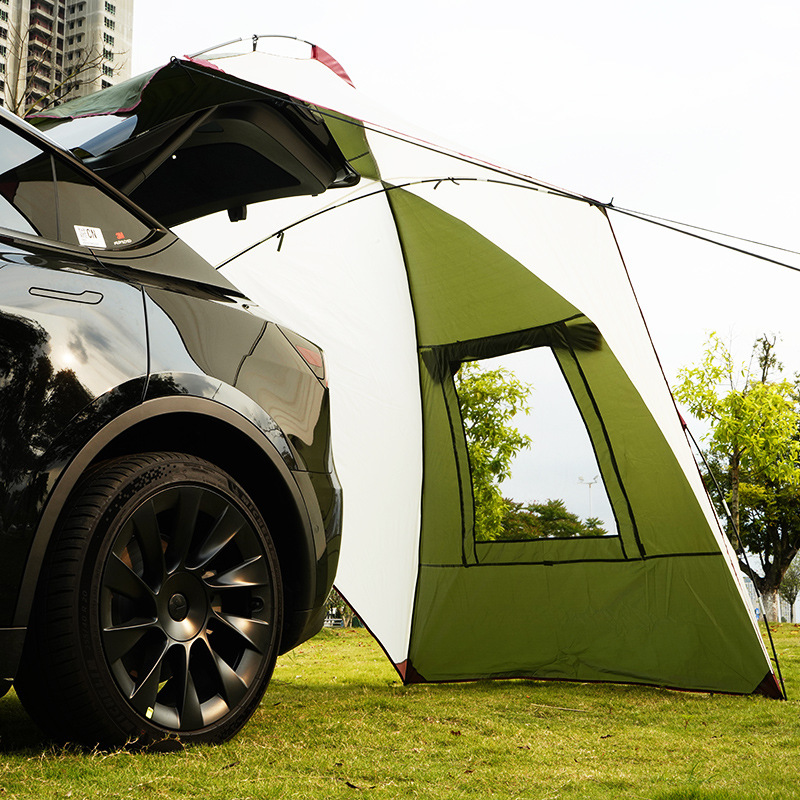 Toldo lateral para coche y tienda de campaña trasera para coche de acampada al aire libre
