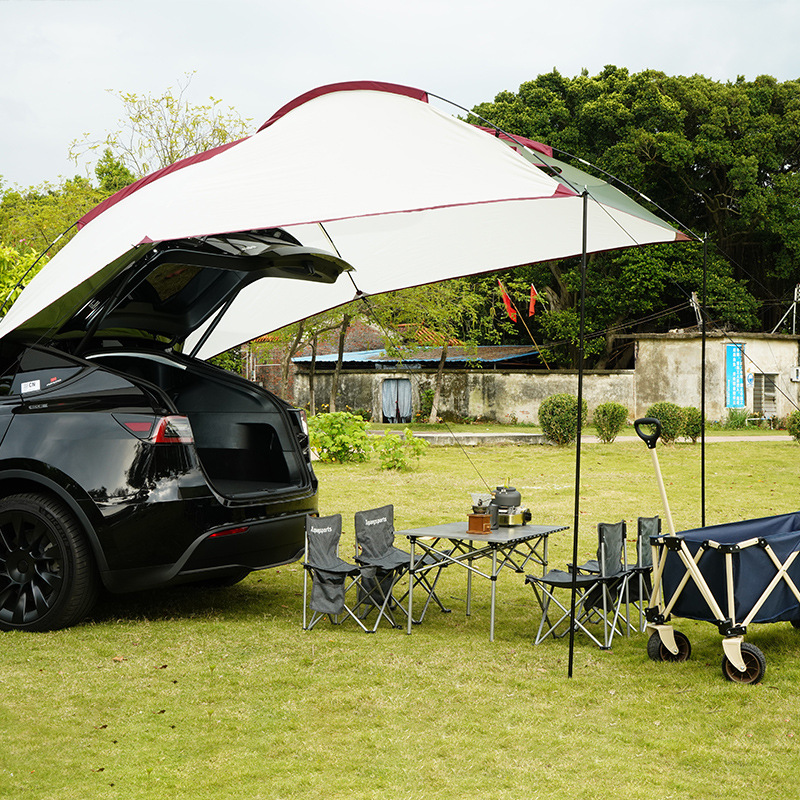 Toldo lateral para coche y tienda de campaña trasera para coche de acampada al aire libre
