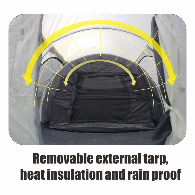 Tienda de campaña tipo túnel para exteriores, grande, impermeable, para familias