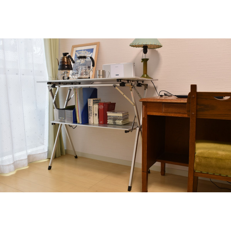 Mesa de camping plegable de aluminio