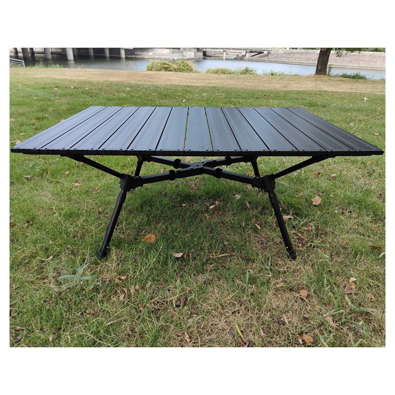 Mesa de camping plegable portátil de aluminio para jardín, patio, fiesta, picnic, viajes