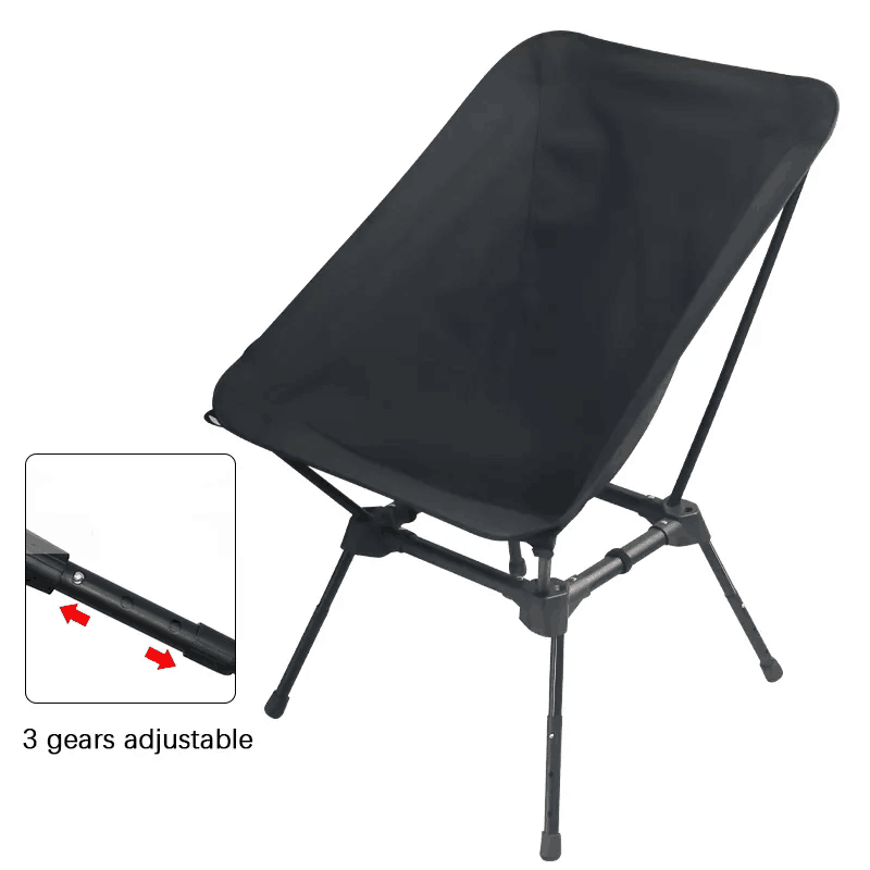 Silla de camping plegable de aluminio ajustable con 3 marchas