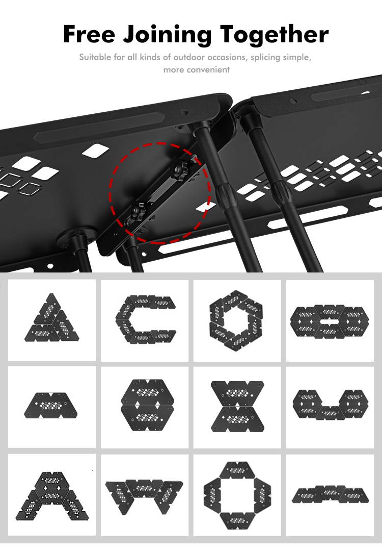 Mesa plegable portátil multifunción para acampar, hacer fogatas y hacer picnics
