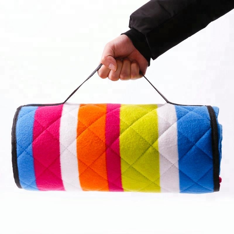 Esterilla de picnic plegable para playa, color arcoíris, para acampar al aire libre