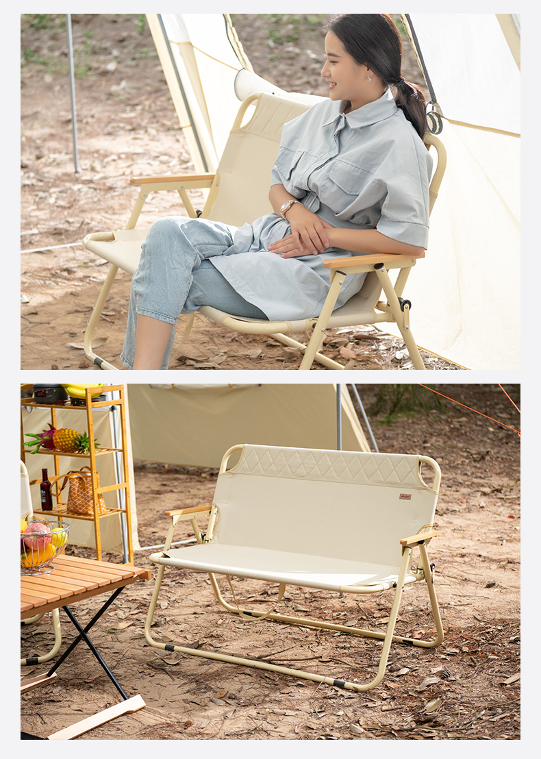 Silla de camping plegable portátil individual o doble