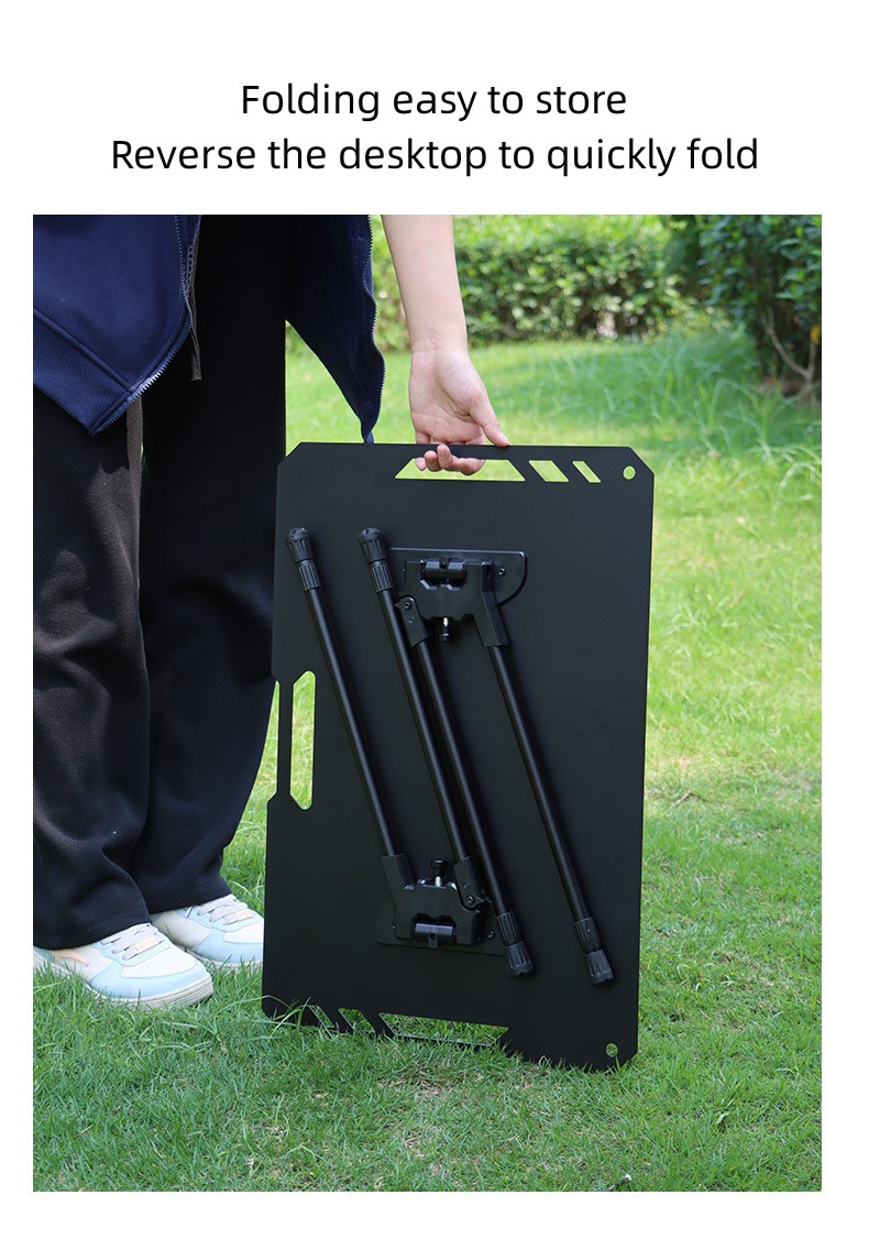 Mesa plegable táctica de aleación de aluminio para exteriores para barbacoa de camping